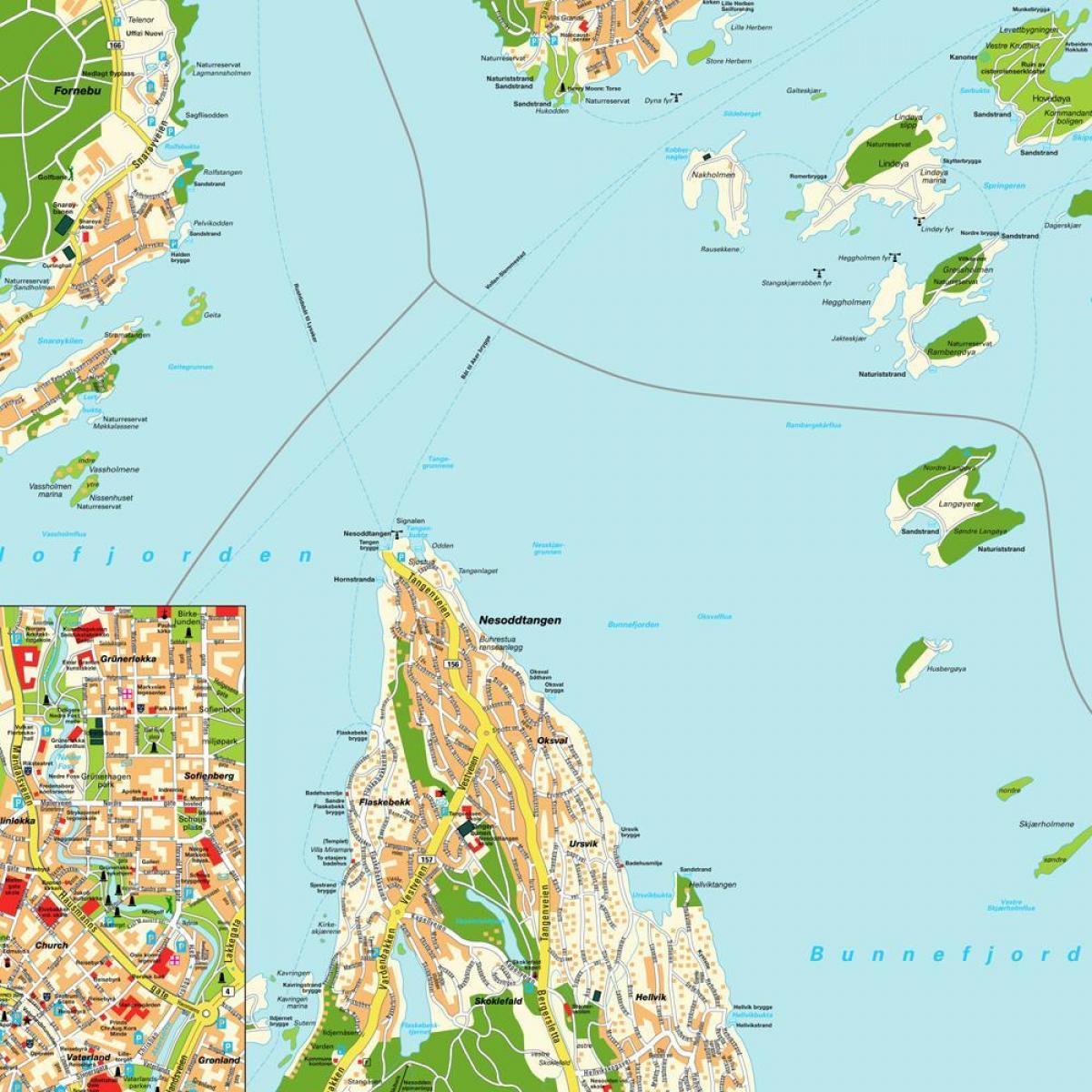 Осло, Норвегия на карте мира