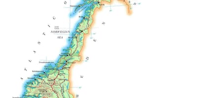 Карта высот Норвегия 