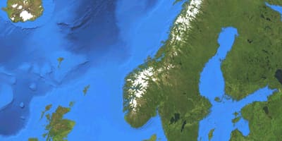 Карта спутниковая Норвегия 