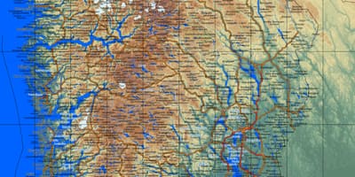 Подробная карта южной части Норвегии