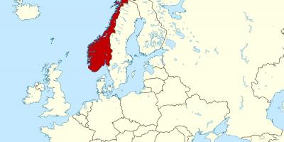 Карта Норвегии и Европе