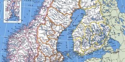 Карта вся Норвегия